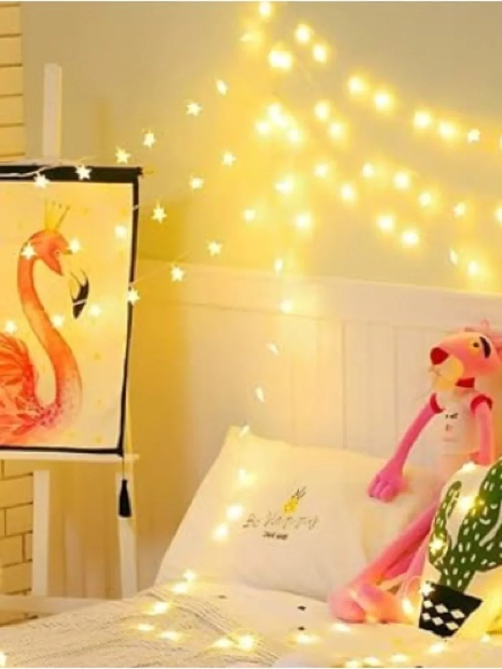Star Fairy String Lights in Warm White Battery Operated Set of 2 Strings